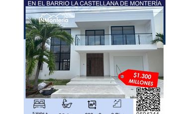 SE VENDE CASA EN EL BARRIO LA CASTELLANA DE MONTERIA