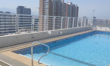 ARRIENDA DEPTO. A PASOS DE METRO IRARRAZAVAL $430.000 DEPTO.  1D Y 1B CON  1 ESTAC. Y AMPLIA TERRAZA