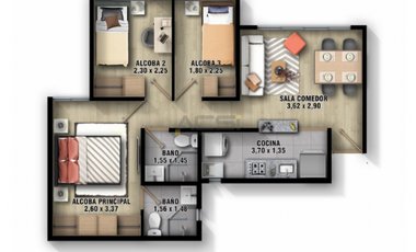 ACSI 1285, Apartamento en Venta en Caoba Novaterra