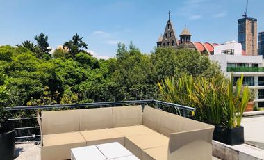Departamento Penthouse con Terraza en Renta en Polanco