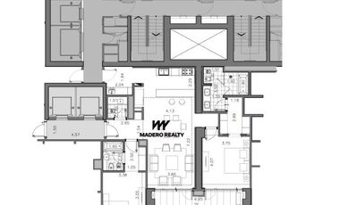 Alquiler de departamento 3 ambientes en  Puerto Madero