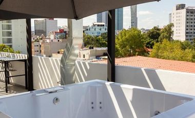 PH con Terraza Privada, Amueblado y Equipado, Roma Norte