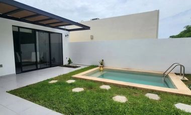 Renta casa 3 Recamaras  con piscina y paneles solares conkal