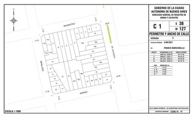 Terreno en Parque Chacabuco apto 1800mts2 de obra