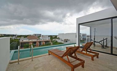 DEPARTAMENTO MODERNO CON ALBERCA PRIVADA Y EXCLUSIVO DISEÑO.