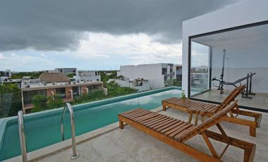 DEPARTAMENTO MODERNO CON ALBERCA PRIVADA Y EXCLUSIVO DISEÑO.