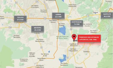TERRENO INDUSTRIAL EN VENTA  EN CAPULHUAC