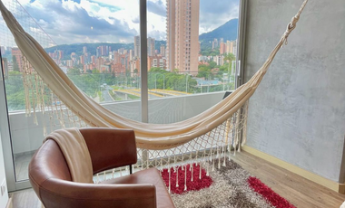 Renta amoblado apartamento en El Poblado cerca a la milla de oro