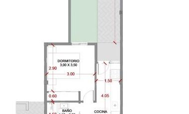 PH 2 ambientes con patio en  La Lucila del Mar con vista al mar