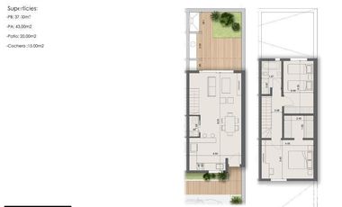 Duplex a estrenar de 3 amb. c/patio propio y espacio de cochera