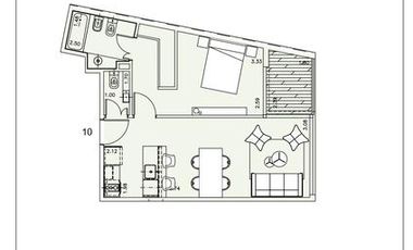 2 ambientes en palermo en venta, Inversión, Rooftop, SUM con parrilla, piscina con solarium, bicicletero, Balcón