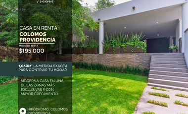 CASA EN RENTA EN COLOMOS PROVIDENCIA, GUADALAJARA