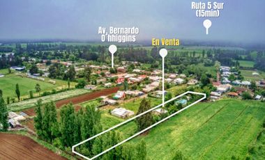 Terreno en venta en Colbún - caben 7 sitios de 300m2