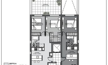 VENTA DEPTO 1 DORMIT C/BALCÓN FRENTE. MENDOZA 2800