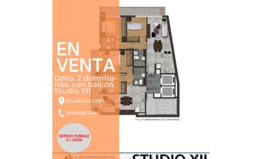 VISTA AL RÍO VENTA DEPTO 2 DORMIT C/BALCÓN RIVADAVIA 2200 CONSULTAR 50% FINANCIACIÓN