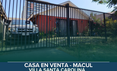 CASA MACUL VILLA SANTA CAROLINA 3D1B AMPLIO TERRENO