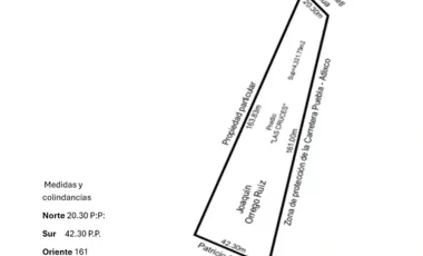 Terreno Rustico a pie de Carretera Federal a Atlixco – Puebla “Las Cruces”,