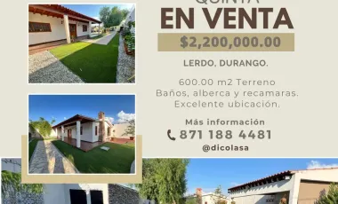 Quinta en Venta en Ciudad Juárez, Lerdo, Durango