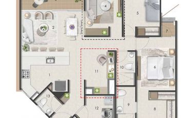 SE VENDE APARTAMENTO EN PARQUE NATURA EN OBRA GRIS MIP cw9544155