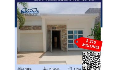 SE VENDE CASA EN  LA MARGEN IZQUIERDA DE MONTERIA