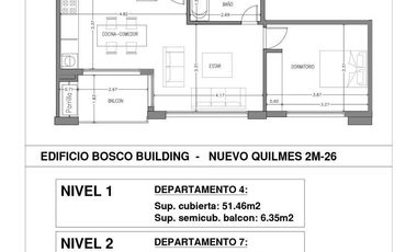 Venta Departamento 2 ambientes con balcón en Nuevo Quilmes externo - Bernal