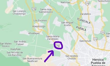 Terreno en venta Cholula