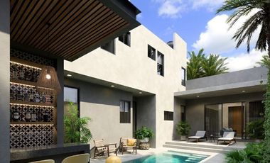 Residencia de lujo con 3 recámaras y alberca en Privada de Cholul