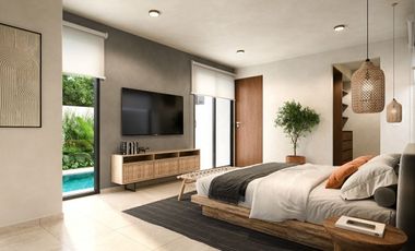 Residencia de lujo con 3 recámaras y alberca en Privada de Cholul