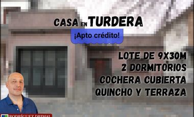 Casa en Turdera con 2 dormitorios, excelente ubicación - APTA CRÉDITO