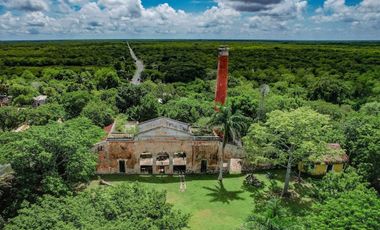 Hacienda de 300 ha y cenote privado, en venta en Tecoh