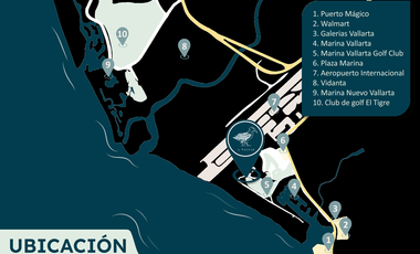 Departamentos en venta frente al campo golf en Marina Vallarta