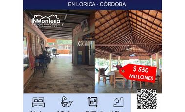 VENTA DE FINCA  DE 4 HECTREAS EN LORICA - CÓRDOBA