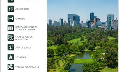 Departamento en Venta Country Club Guadalajara, Vista al Campo de Golf.