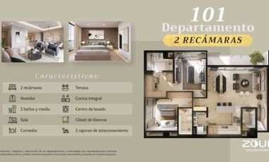 DEPARTAMENTO NUEVO PISO 2 ZOUL RESIDENCES QUERETARO RDV240617-AE