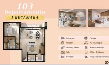 DEPARTAMENTO NUEVO PISO 2 ZOUL RESIDENCES QUERETARO RDV240617-AE