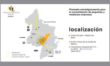 Terreno en venta en Parque Tecnológico Innovación Querétaro, El Marqués, Querétaro