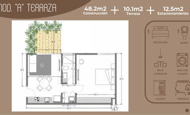 Departamento en venta Mérida Yucatán, Privada Maktub Temozón Norte