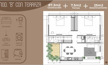 Departamento en venta Mérida Yucatán, Privada Maktub Temozón Norte