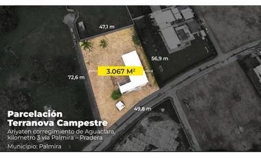 Lote con casa mejora en venta Condominio Campestre Terranova Palmira