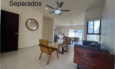 Renta casa amueblacon recámara en planta baja Zendera Conkal Mérida