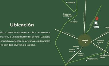 Terreno residencial con servicios en Conkal