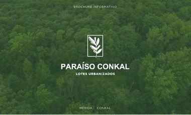 Terreno residencial con servicios en Conkal