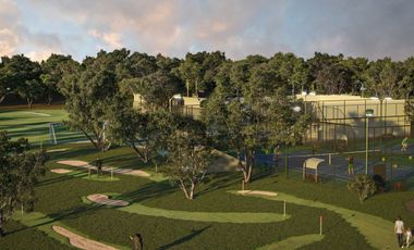 Terreno en venta en privada con vista a lago al norte de Mérida