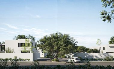 Terreno en venta en privada con vista a lago al norte de Mérida