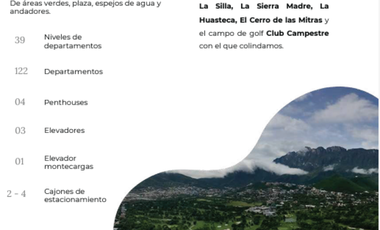 DEPARTAMENTOS RESIDENCIALES EN VENTA EN SAN PEDRO GARZA GARCIA