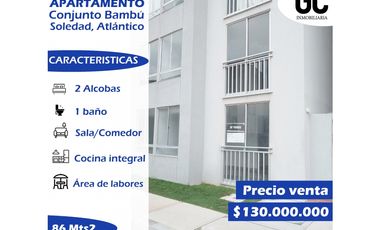 Se vende apartamento conjunto Bambú - Soledad