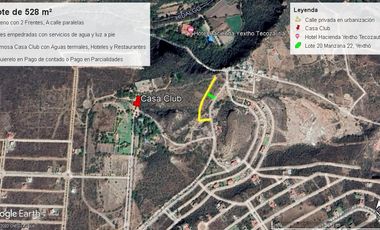 Terreno en venta en Hacienda Yexthó, Tecozautla, Hidalgo.