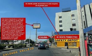 RENTA DE LOCAL COMERCIAL  PLANTA BAJA Y PRIMER PISO   CALZADA VALLEJO