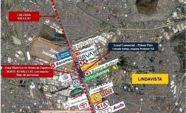 RENTA DE LOCAL COMERCIAL  PLANTA BAJA Y PRIMER PISO   CALZADA VALLEJO