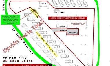RENTA DE LOCAL COMERCIAL  PLANTA BAJA Y PRIMER PISO   CALZADA VALLEJO